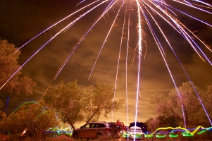 Zion, some sweet people having fun with shotguns and fireworks